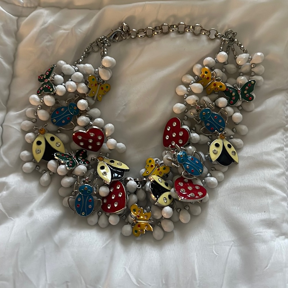 Sassy Jones Lovebug Necklace with about 20 removable brooches!